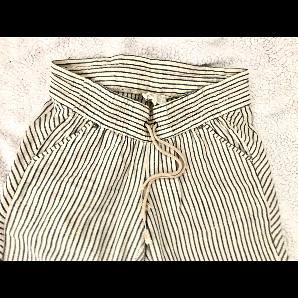 Striped draw sting pants